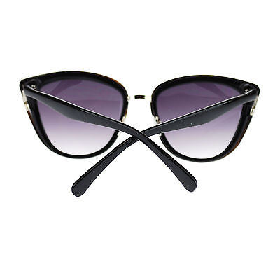 Diva Womens Rectangular Large Metal Bridge Plastic Cat Eye Oversized Sunglasses