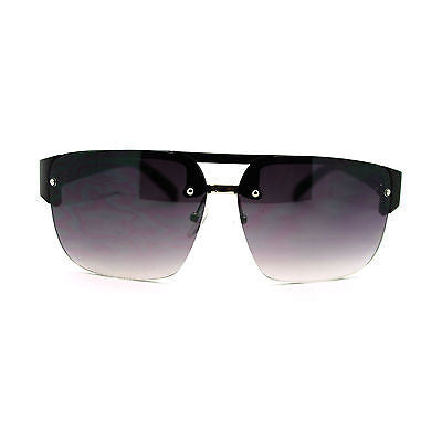 Mens Half Rim Designer Fashion Sport Rectangular Sunglasses New