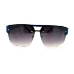 Mens Half Rim Designer Fashion Sport Rectangular Sunglasses New