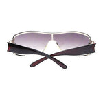 Womens Rimless Designer Fashion Shield Gradient Lens Diva Oversize Sunglasses