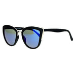 SA106 Womens Color Mirror Reflective Lens Oversize Cat Eye Sunglasses