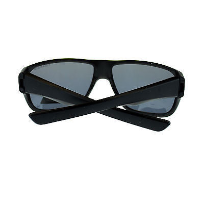 Mens Oversized Rectangular Anti Glare Polarized Sporty Plastic Biker Sunglasses