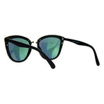 SA106 Womens Color Mirror Reflective Lens Oversize Cat Eye Sunglasses