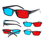 Unisex Cyan and Red Steroscope Anaglyphic 3D Lens Narrow Rectangular Sunglasses