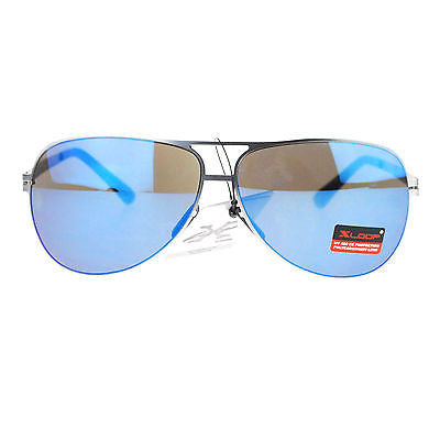 X Loop Luxury Sports Flexible Metal Color Mirror Lens Aviator Mens Sunglasses