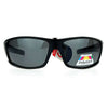 Anti Glare Polarized Lens Mens Classic Rectangular Warp Around Sports Sunglasses