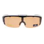 Barricade Large Oversize Mens Polarized Flip Up Fitover Wear Over Sunglasses