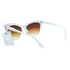 Womens High Point Squared Half Rim Look Cat Eye Retro Designer Sunglasses