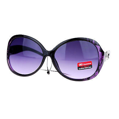 CG Eyewear Oversize Metalic Scribble Skatch Pattern Plastic Butterfly Sunglasses