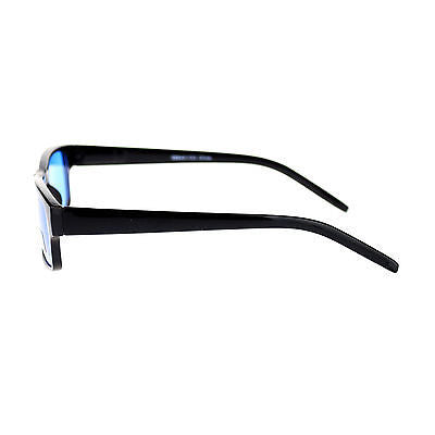 Mens New Small Face Snug Fit Color Lens Rectangular Plastic Frame Sunglasses