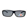 Antiglare Polarized Lens Rectangular 64mm Fitover Sunglasses