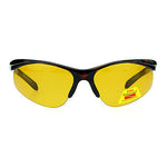 Polarized No Glare Mens Outdoor Baseball Half Rim Fishing Warp Sport Sunglasses