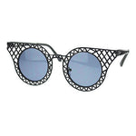 New Womens Metal Wire Weave Cat Eye Unique Runway Designer Fashion Sunglasses