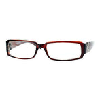 SA106 Flor de Lis Womens Narrow Rectangular Clear Lens Eye Glasses