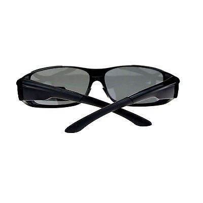 Antiglare Polarized Lens Rectangular 64mm Fitover Sunglasses