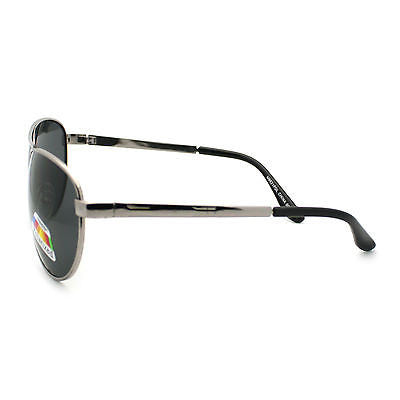 Anti Glare Polarized Mens Classic Top Gun Officer Metal Rim Aviator Sunglasses