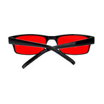 Mens New Small Face Snug Fit Color Lens Rectangular Plastic Frame Sunglasses