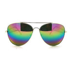 Oil Slick Rusta Mirror Lens Police Motorcycle Biker Cop Aviator Sunglasses