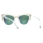 SA106 Womens Color Mirror Reflective Lens Oversize Cat Eye Sunglasses