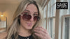 Womens Rhinestone Bling Heart Jewel Diva Metal Rim Pilot Sunglasses