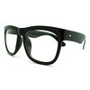 Black Nerdy Thick Heavy Plastic Horn Rim Eye Glasses