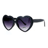 SA106 Polka Dot Print Plastic Heart Shape Cute Sunglasses