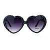 SA106 Polka Dot Print Plastic Heart Shape Cute Sunglasses