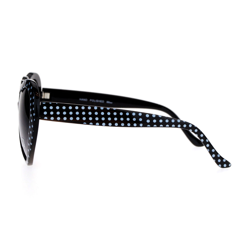 SA106 Polka Dot Print Plastic Heart Shape Cute Sunglasses