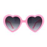 SA106 Polka Dot Print Plastic Heart Shape Cute Sunglasses