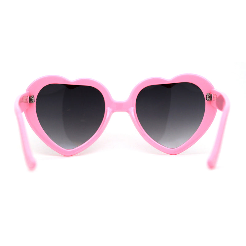 SA106 Polka Dot Print Plastic Heart Shape Cute Sunglasses