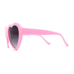 SA106 Polka Dot Print Plastic Heart Shape Cute Sunglasses
