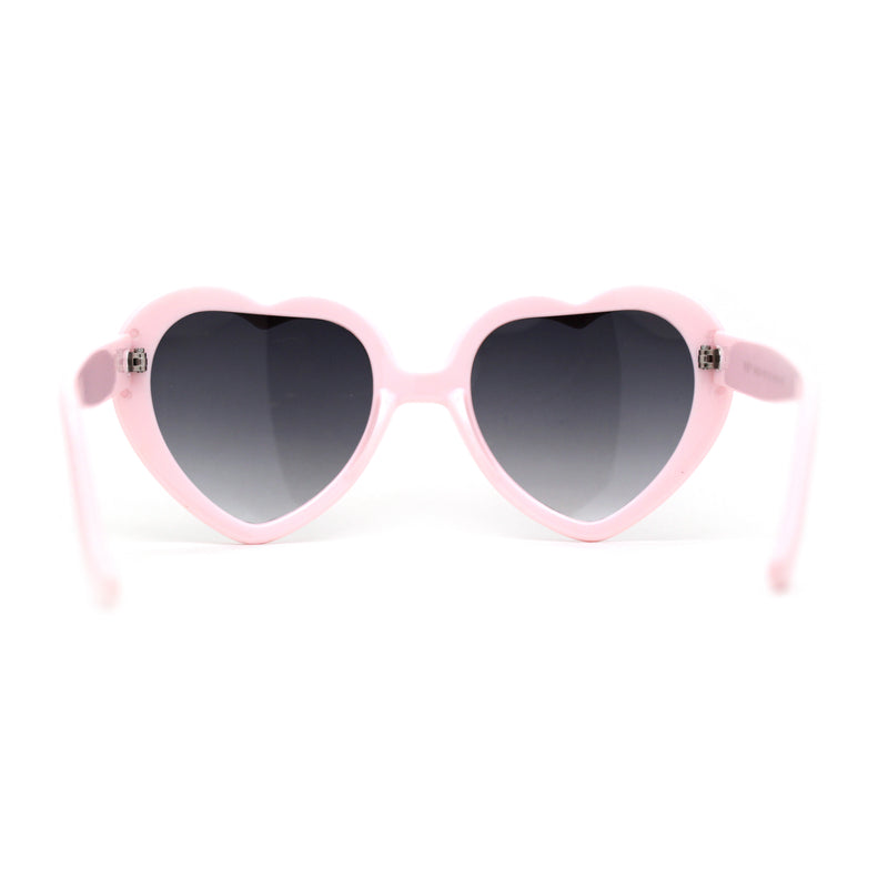 SA106 Polka Dot Print Plastic Heart Shape Cute Sunglasses