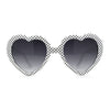 SA106 Polka Dot Print Plastic Heart Shape Cute Sunglasses