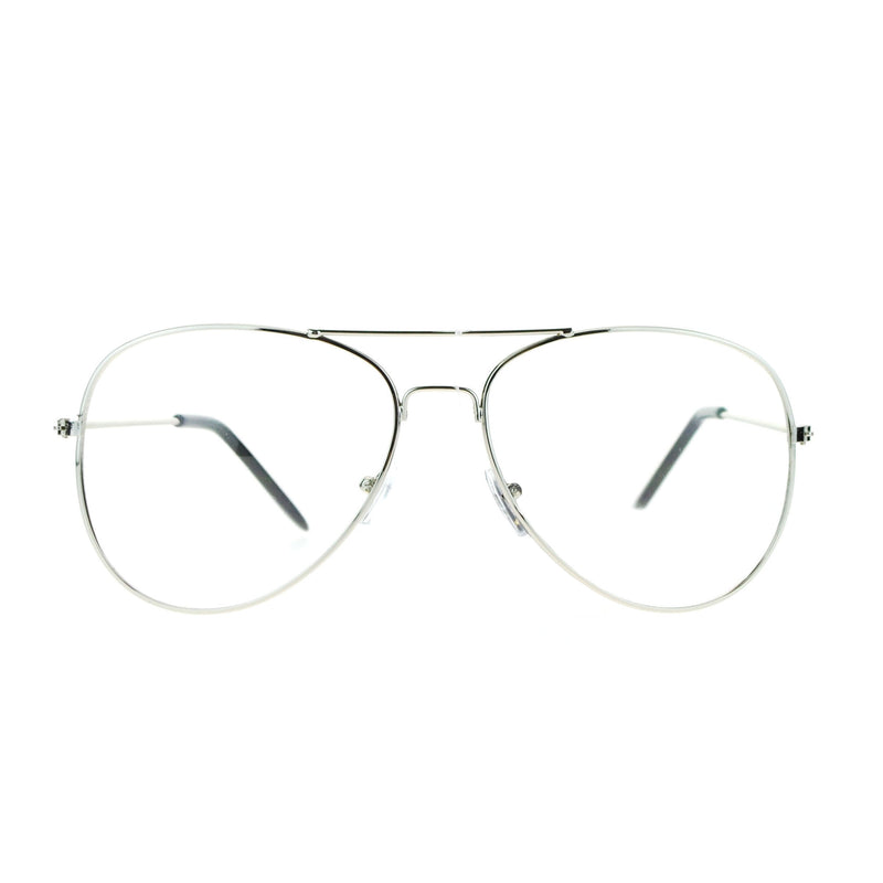 SA106 Classic Aviator Wire Rim Tear Drop Clear Lens Eye Glasses