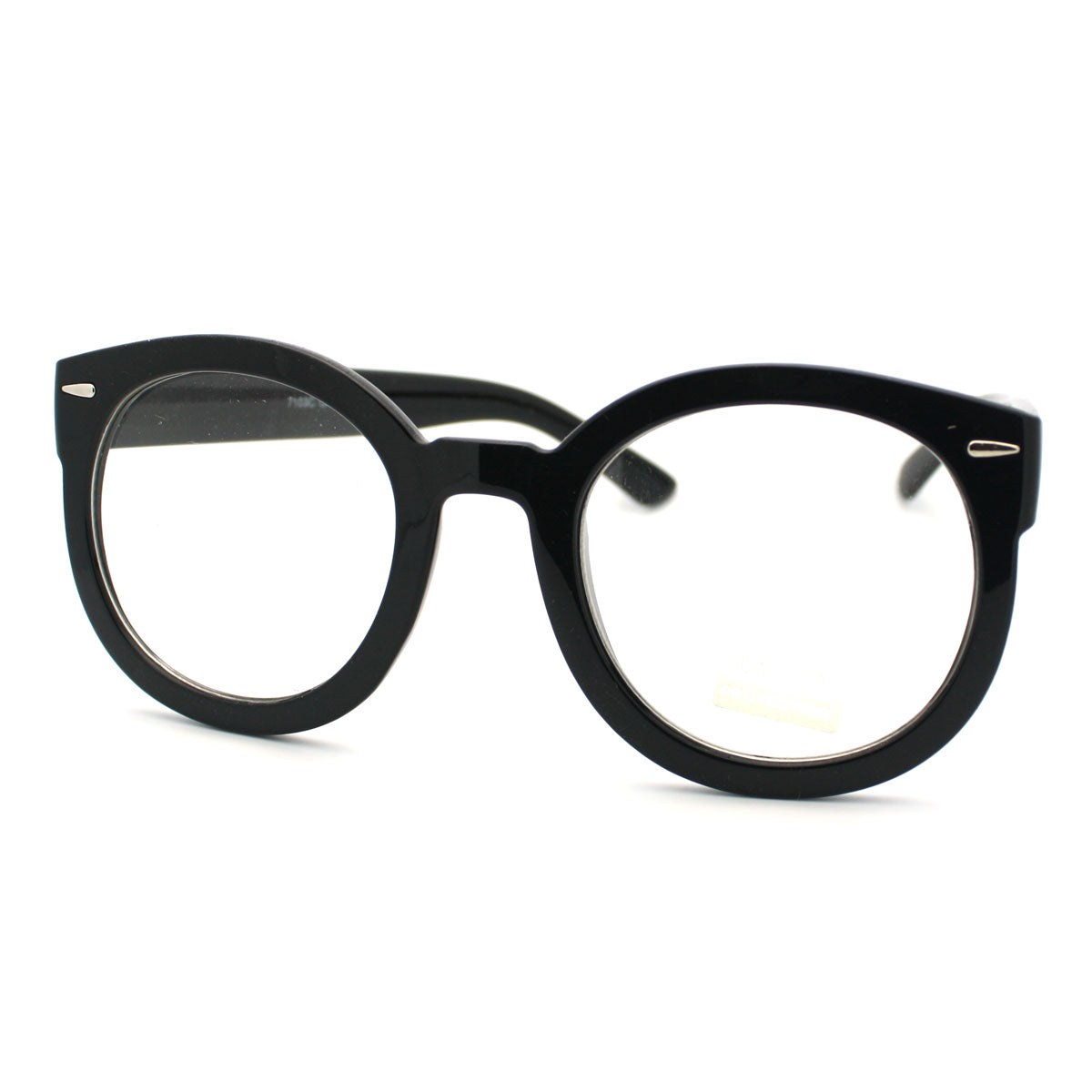 Oversized Round Thick Horn Rim Clear Lens Fashion Eye Glasses