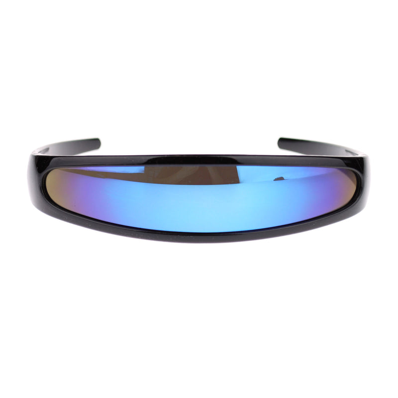 Mirror Lens Monolens Cyclops Robotic Futuristic Sunglasses