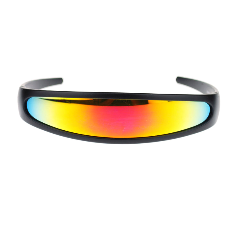 Mirror Lens Monolens Cyclops Robotic Futuristic Sunglasses