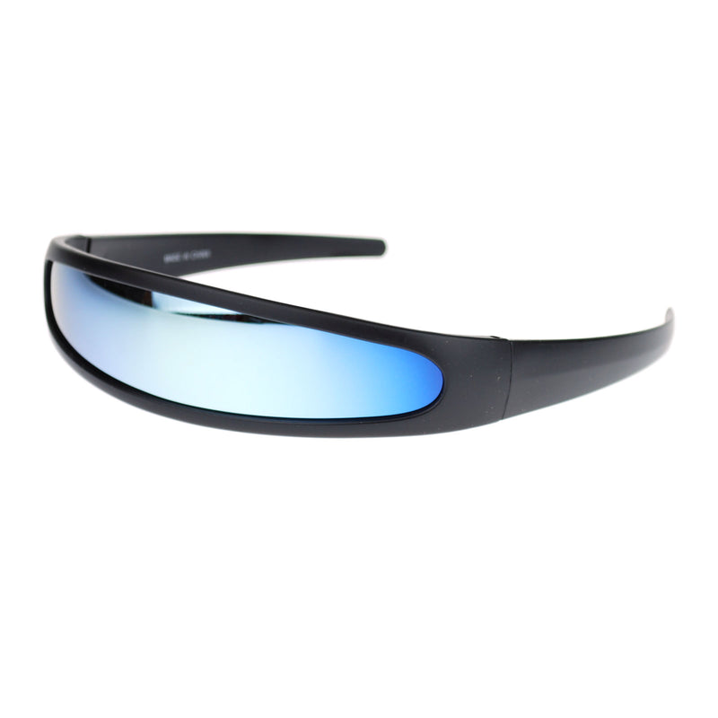 Mirror Lens Monolens Cyclops Robotic Futuristic Sunglasses