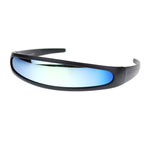 Mirror Lens Monolens Cyclops Robotic Futuristic Sunglasses