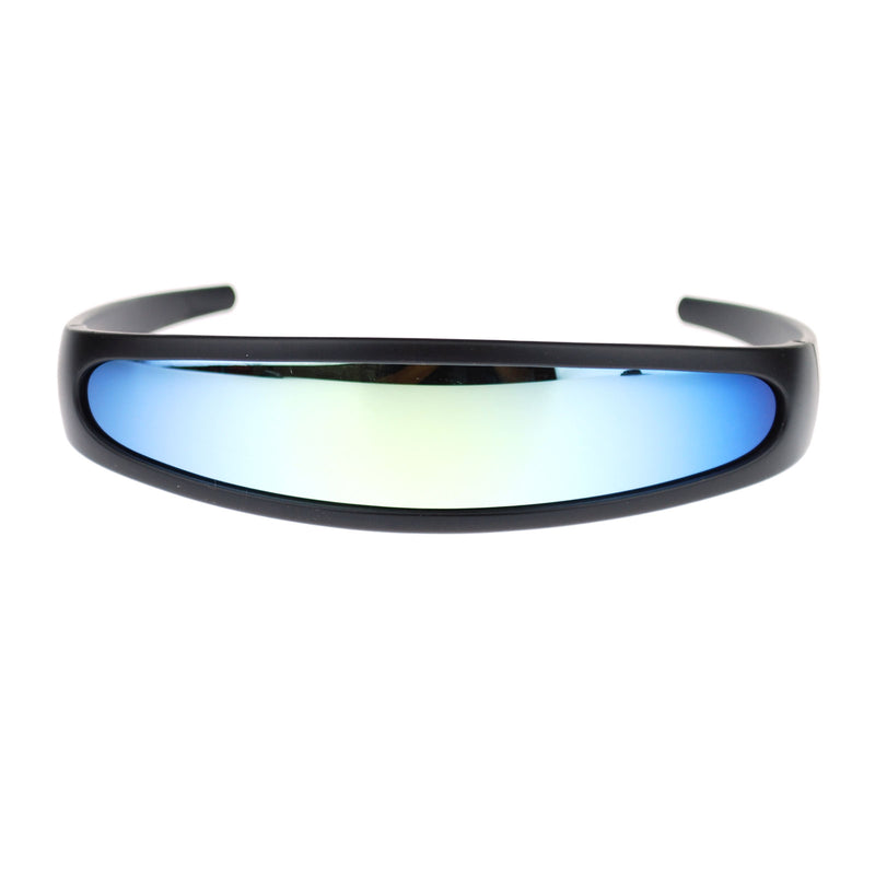 Mirror Lens Monolens Cyclops Robotic Futuristic Sunglasses