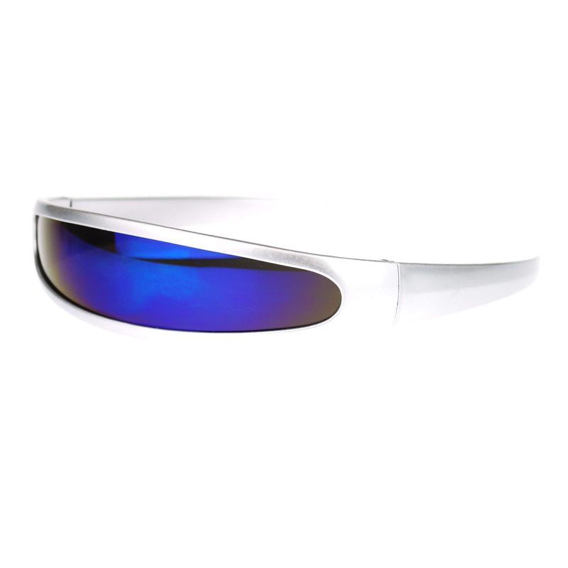 Mirror Lens Monolens Cyclops Robotic Futuristic Sunglasses