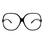 Womens Oversize Exposed Lens Butterfly Granny Plastic Eyeglasses