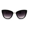 Womens Fashion Metal Bridge Trim Oversized Cat Eye Sunglasses