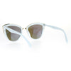 SA106 Color Mirror Lens Diva Oversize Metal Brow Trim Cat Eye Sunglasses