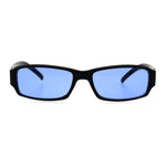 Classic Pimp Pop Color Lens Plastic Rectangular Sunglasses