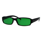 Classic Pimp Pop Color Lens Plastic Rectangular Sunglasses