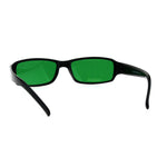 Classic Pimp Pop Color Lens Plastic Rectangular Sunglasses