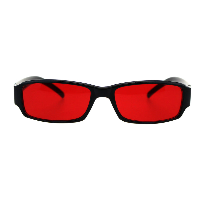 Classic Pimp Pop Color Lens Plastic Rectangular Sunglasses