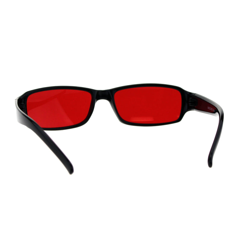 Classic Pimp Pop Color Lens Plastic Rectangular Sunglasses