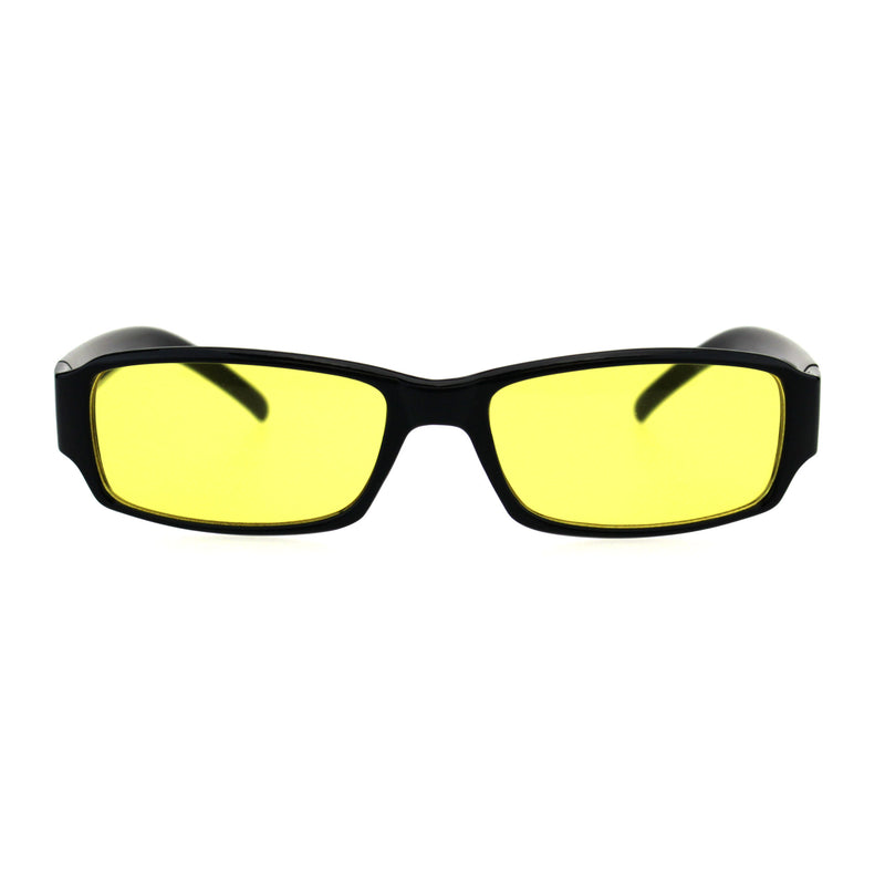 Classic Pimp Pop Color Lens Plastic Rectangular Sunglasses